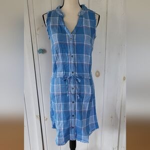 Hatley Gemma Storm Plaid Cotton Button-front Dress